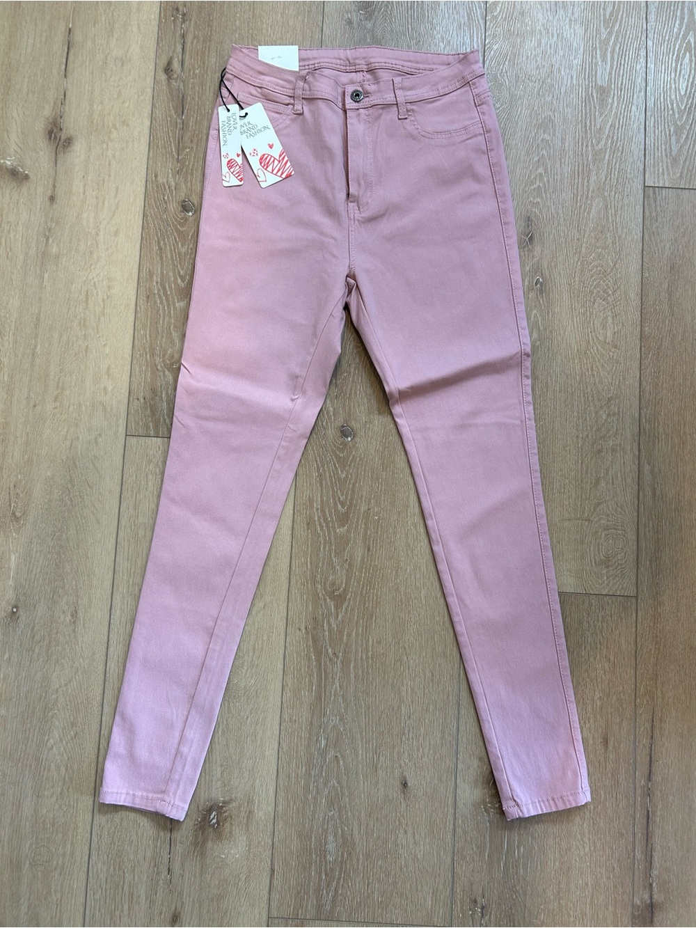 Women's Pink Skinny Jeans — Stretch Slim Fit